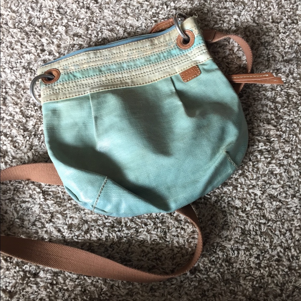 Blue fossil crossbody